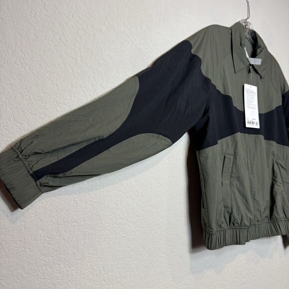 Lululemon Color Block Nylon Collared Jacket Retro Army Green/Black Size XS NWT - Picture 5 of 11